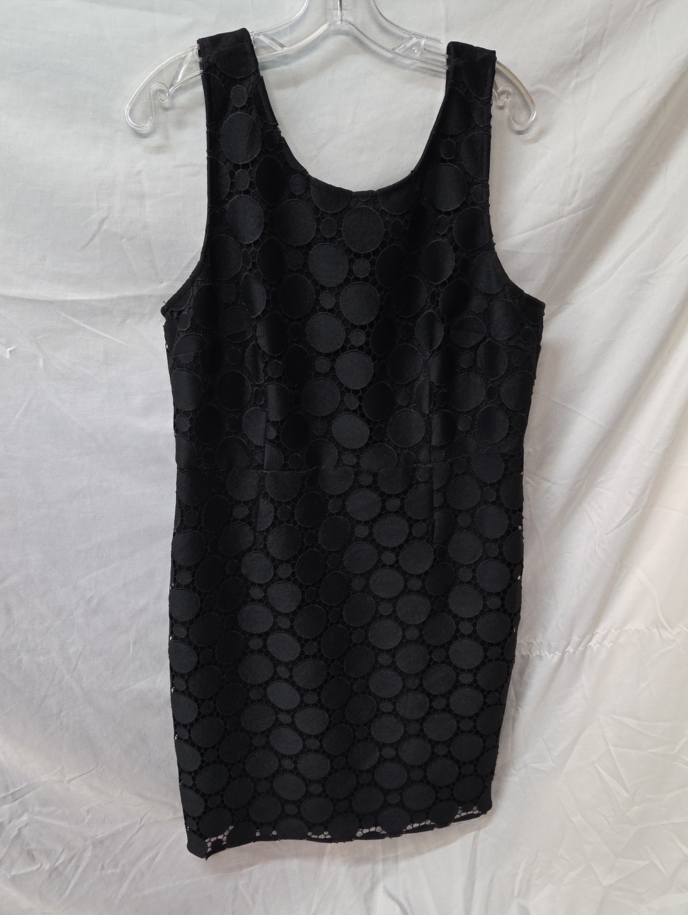 Dkny Black Sleeveless  Circle-Pattern Midi Dress 14